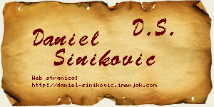 Daniel Šiniković vizit kartica